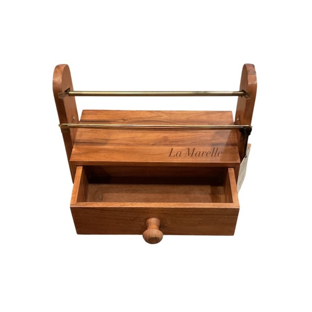 Wood & Brass Ribbon Holder with Supply Drawer - Hearth & Hand™ with Magnolia - Picture 6 of 8
